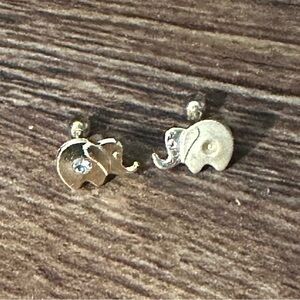 18k Gold Elephant Stud Earrings